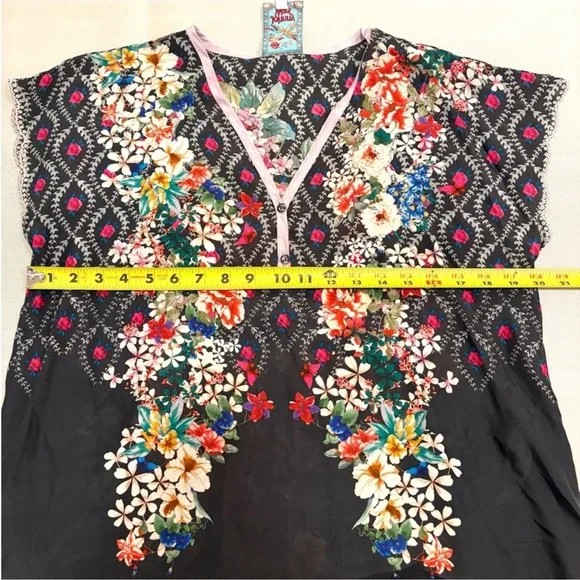 Johnny Was Dress Silk Mystic Midi Dress size Small - Picture 11 of 16